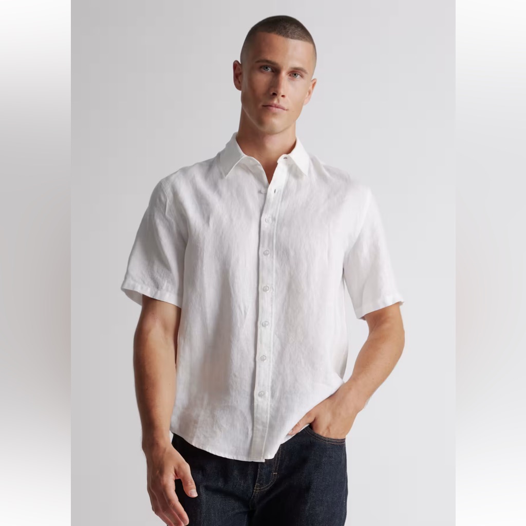 Banana Republic White Casual Button Down Shirt